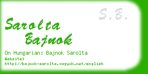 sarolta bajnok business card